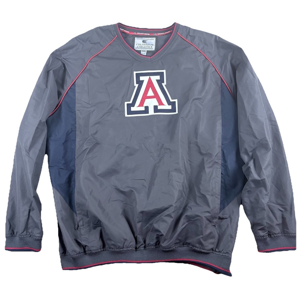 Arizona Wildcats Colosseum Athletics Windbreaker Pullover Mens Gray 3XL Jacket